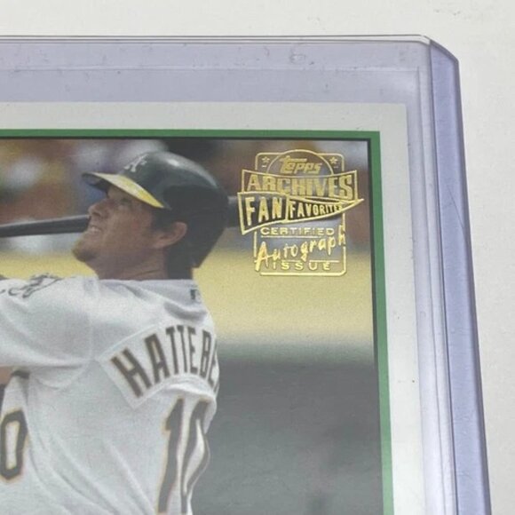 2015 Topps Archives Scott Hatterberg Fan Favorites Oakland Athletics Auto Mint - Picture 3 of 13